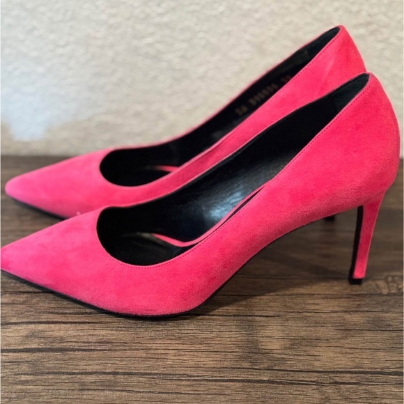 Saint Laurent Women’s Hot Pink Pumps Size 39 / 9 - Picture 3 of 7